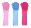 Factory USB Face Cleaner Facial Cleansing Brush Double Sided Silicone Handle Massager Electric Deep Pores Cleaning Makeup Remover