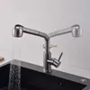 XUNSHINI Küchenarmatur aus gebürstetem Nickel, Edelstahl-Küchenspüle-Wasserhahn, 360-Grad-Schwenkstrahlsprüher und Kaltmischerhahn 210724