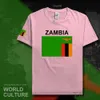 Republika Zambia Zambian Męskie Koszulki Koszulki Nation Team Tshirt 100% Bawełna T-Shirt Odzież Tees Country Sporting ZMB X0621