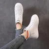 Boots Plush Ankle Women Warm Winter Shoes White Leather Korean High Top Sneakers Platform Lace Up Fur 76655 72764 15003