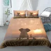 Pościel 3D Bulldog Francuski King Królowa Rozmiar kołdra Pościel Comforter 2 / 3szt Duvet Cover Set 210309