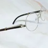 Factory Direct Price White Black Buffalo Horn Glasses Frame Oval Sunglass for Men Optical Eyeware Eyeglasses 6QV0