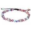 Rainbow Beads Bracelet for Women Men Handmade Beaded Adjustable Braided Rope Anklet Bracelets Fashion Jewelry