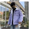 Casual Hip Hop Men's Jackets Autumn Winter Thicken Warm Corduroy Outwear Coat Male Teen Colorful