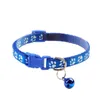 Produits pour animaux de compagnie 1.0 chat ruban collier de chien boucle de sécurité collier tissu empreinte unique couleur ceinture cloche collier
