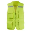 Men's Vests Pographer Vest With Pockets Mesh Work Clothes For Men Reflectors Guin22
