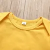 Set di vestiti per neonate Completo autunnale Pagliaccetto con maniche a mosca per bambini Top e pantaloni floreali con fascia Set di abbigliamento per bambini da 3 pezzi