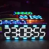 DIY Bordsklocka Stor skärm 6 Siffror Tvåfärgad LED Klockkit Touch Control W Temp / Datum / vecka 211112