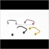 50Pcs Surgical Steel Lip Labret Rings Bar Body Jewelry Piercing 16G Three Colors Vbteu 8Dsmh