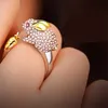 Anelli da donna Anello zodiacale moda cristallo anello femminile con apertura per dito placcato gioielli animali Lady Cluster stili Band