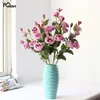 Fiori nuziali Meldel Bouquet fai da te Fiore artificiale Seta Lisianthus Decorazione della tavola per feste domestiche Disposizione di rose finte9076224