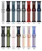 Bracelet en Silicone souple, double couleur, pour Apple watch iWatch série 6 2 3 4 5, 38MM 42MM 40MM 44MM