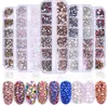 12 griglie mix colore 1440 pezzi custodia Nail Art Decorations kit punta piatta argento alto AB acqua diamante brillante scatola strass