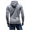 Men's Double Breasted Sweatshirts Stand Collar Long-Sleeved Hoodies Front Pockets Contrast Color Stripes Solid Casual Jackets
