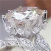 Vecalon Vintage Engagement wedding Band ring Set for women 3ct Simulated diamond Cz 925 Sterling Silver Female Party ring 13 R2