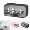 Other Clocks & Accessories Poratable Alarm Clock LED Mirror Digital Table Subwoofer Wireless Bluetooth Speaker MP3 FM Radio Desk Home Decor