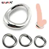 NXYCockrings Metal Penis Ring Ejaculation Delay Cock Cage Dick Erection Cockring Male Chastity Belt Adult Sex Toys For Men Lock Sperm Trainer 1124