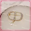 Designer Brooch Famous Letter Diamond Brooches Pin Tassel Spille Women Jewelry Broschen Clothing Decoration High Quality Broches Badges