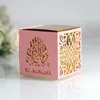 50pcs Eid Mubarak Candy Box Square Favor Box Ramadan Kareem Coffrets cadeaux Festival musulman islamique Happy al-Fitr Eid Party Supplies 210724
