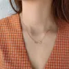 Louleur Golden 925 Sterling Silver Chain Necklace Pin Pendant Choker Necklace For Women Silver 925 Fine Jewelry Charms Creative Q0531