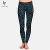 Letsfind varumärken sommar kvinnor svart leggings aztec skriva ut sexig hög midja elastisk mjölk silke plus storlek fitness 210925