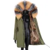 Women's Fur & Faux 2021 Women Long Parka 7XL Real Coat Removable Thick Fashion Big Natural Winter Female Jacket