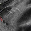 Italian Style Fashion Jeans Men High Quality Elastic Cotton Slim Fit Ripped Retro Black Gray Vintage Designer Denim Pants NR6Q