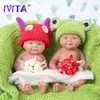 IVITA WG1512 36 cm 1,65 kg 100 % Vollsilikon-Rebornpuppe 3 Farben Augenauswahl Realistisches Babyspielzeug für Kinder Weihnachtsgeschenk 210923