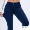 Slim Fit Jeans плотно прямые брюки йоги белые растягивающие джинсы для женщин синий тощий