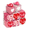Presentes de festa rosa embrulhar suprimentos dia dos namorados dia abraço amor beijar me cookie caixa de presente tridimensional casal casal presentes com cartões e corda livre DHL HH21-851