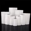 Witte Kraft-papieren zakken Hersluitbare voedselzak Aluminiumfolie Voering Verpakkingstas Stand-up opbergzakken voor theesnack