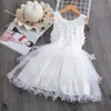 女の子のドレス子供の女の子の王女の結婚式のドレス幼児の赤ちゃん女の子の花のRuchedチュールパッチワークの服Bestidos 2022