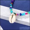 Шицность шкафов для хвостов En 2021 Boho Simple Mix Beads for Women Summer Beach Foot Fashion Shell Bracelets на ноге Drop Delivery DK48R