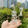 New 5 inch Mini Glass Dab Rigs Bong Skull Egg Inline Perc Glass Water Pipe Tall Recycler Oil Rigs vs Beaker