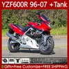 ヤマハ+タンクThundercat YZF600R YZF 600R 600 R 96-07 BODYWORK 86NO.96 1996 1997 1997 1998 1999 2000 2001赤ホワイトBLK YZF600-R 96 02 03 04 04 04 05 06 07