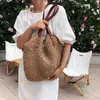 Designer sacs à bandoulière tissés à la main femmes sac à main bohème été paille plage sac fourre-tout voyage Shopper tissage Shopping