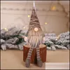 Decorazioni natalizie Forniture per feste festive Giardino domestico Fatto a mano Gnomo di Babbo Natale Ciondoli per albero Ornamenti appesi Anno Decorazione natalizia J