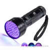 UV-LED-Taschenlampe, 51 LEDs, 395 nm, ultraviolette Taschenlampe, Schwarzlicht-Detektor für Hundeurin, Haustierflecken und Bettwanzen