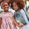 Kids Frocks 2021 New Summer Baby Girls Ubrania Marka Dress Toddler Casual Bawełna Kwiat Drukuj Suknie Dla Dzieci 2-7 lat Q0716
