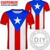 PORTO RICO t-shirt bricolage gratuit sur mesure nom numéro pri t-shirt nation drapeau pr rican espagnol pays collège photo vêtements X0602