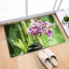 Oimg Anti Slip Bath Mat Banheiro Tapete Tapete Piso 3D Impresso Landsape Bambu Água Absorção de Água Cozinha Tapete de Entrada Tapete 211109