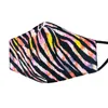 New Adult winter cold-proof printing three-layer washable cotton masks leopard print anti-dust cloth mask