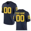 Chen37 Custom Mens Młodzieżowe małe dzieci Michigan Wolverines Spersonalizowane imię i numer dowolny rozmiar szszył najwyższej jakości koszulki college'u