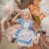 Seksi Fransız Hizmetçisi Kostüm Tatlı Gotik Lolita Elbise Anime Cosplay Sissy Hizmetçi Kıyafet Artı Beden Cadılar Bayramı Kostümleri Kadınlar İçin Q0821286164