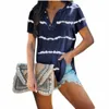 Summe Striped Short Sleeve Button V-neck Shirts for Teenage Girls Cotton Casual Loose Bat Large Size Pullover Tshirt Lady 210604