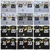 Chen37 NCAA Football 58 Джек Ламберт 31 Донни Shell Jerseys 26 Rod Woodson 23 Mike Wagner 33 Merril Hoge 20 Rocky Bleier Man Vintage Black White