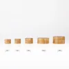 5g 10g Natural Bamboo Cream Jar Bottles Nail Art Mask Refillable Empty Cosmetic Makeup Container