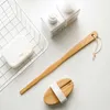 Natural Long Wooden Bristle Body Brush Massager Soft Brushes Bath Shower Back Spa Scrubber