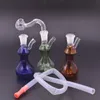 Mini gourde en gros gourde en verre coloré DAB TRIG BURNER BONG Bong Bong Fumer Pipe de conduite d'eau Percolateur Shisha Filtre Bubbler avec des tuyaux de receveur de glace