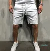 Erkek Yaz Şort Pantalones Katı Renk Koşu Giyim Hip Hop Spor Eğlence Joggers Nefes Erkekler Sweatpants Kısa